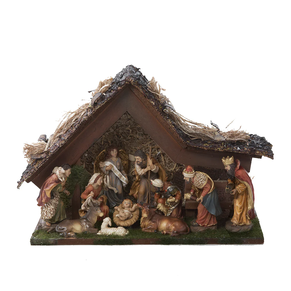 Silent Night Musical LED Nativity Set - 11 Pieces - Image 2