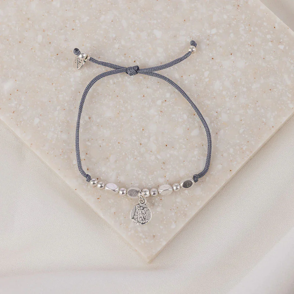 Silver Archangel St. Michael Little Saints Bracelet