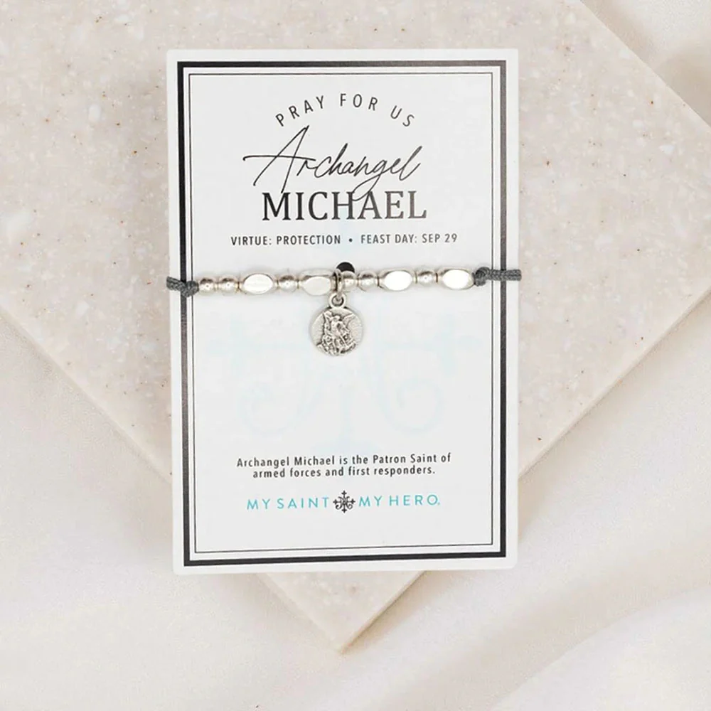 Silver Archangel St. Michael Little Saints Bracelet - Image 2