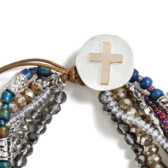 Silver Beaded Weekly Prayer Bracelet - Image 4