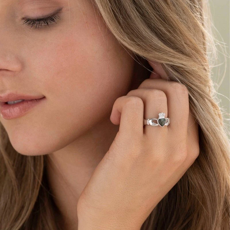 Silver Connemara Claddagh Weave Ring