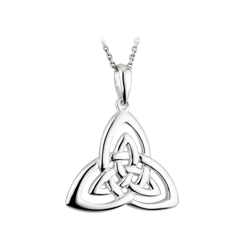 Silver Double Trinity Knot Necklace - Image 2
