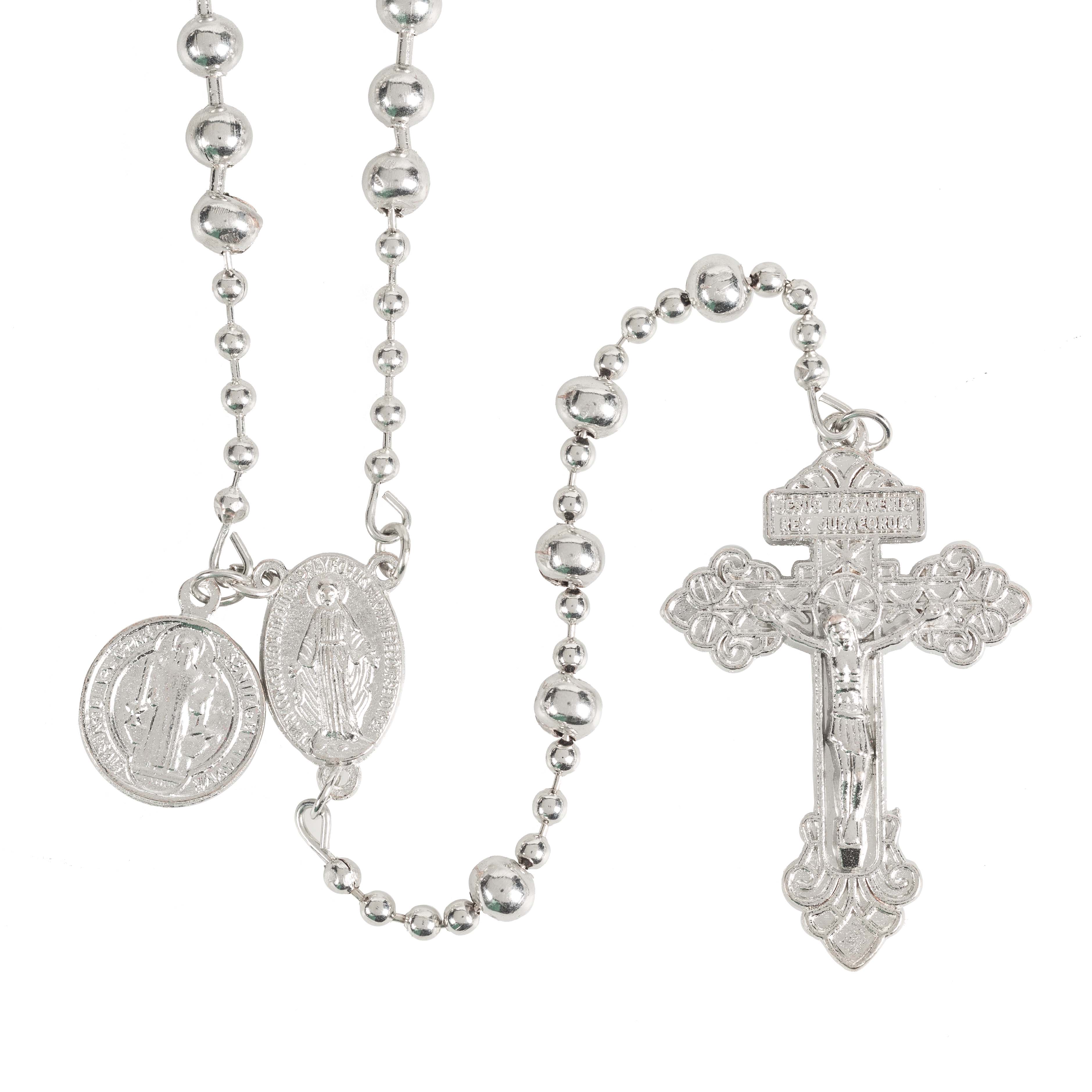 Silver Plated WWI Battle Style Rosary - Image 2