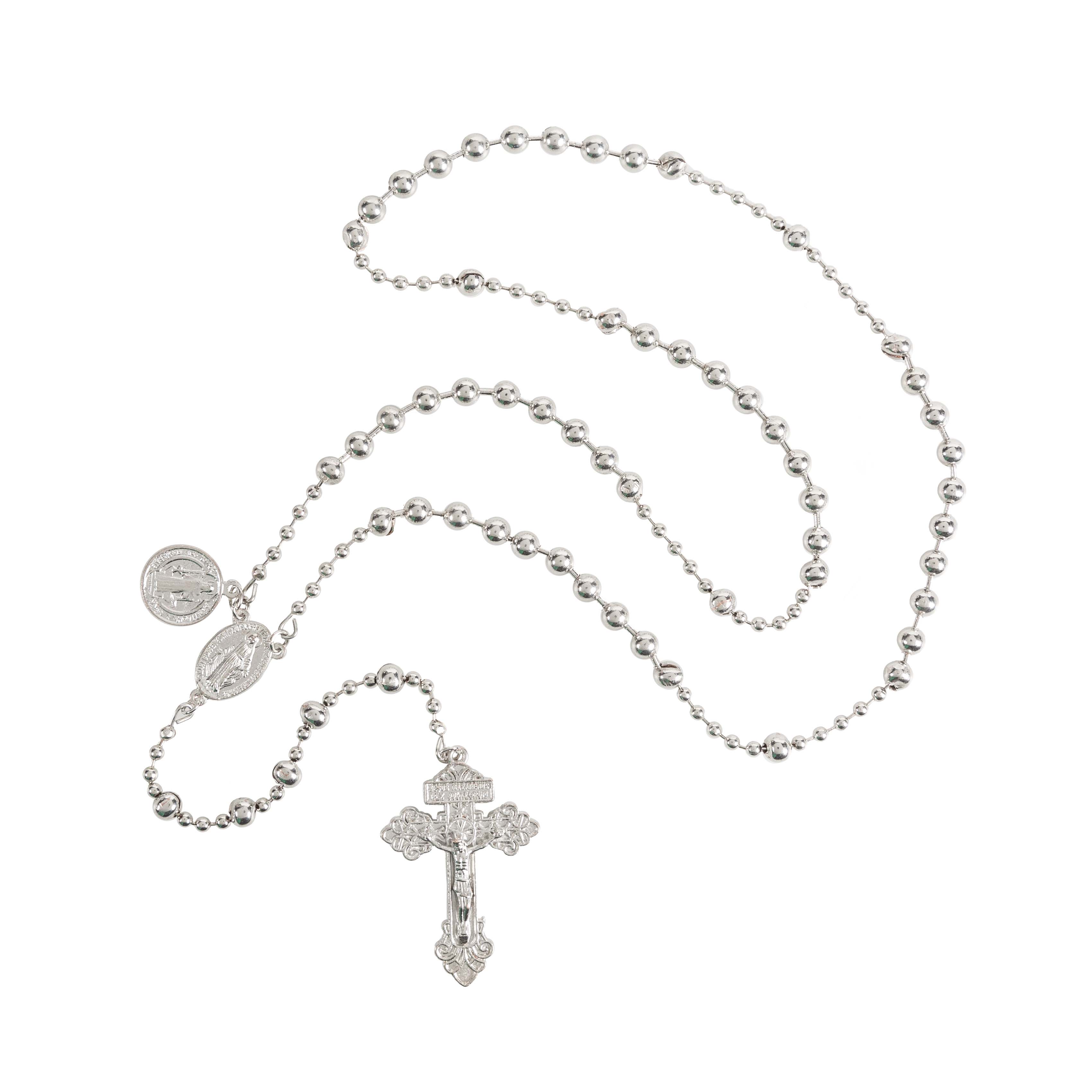 Silver Plated WWI Battle Style Rosary - Image 3