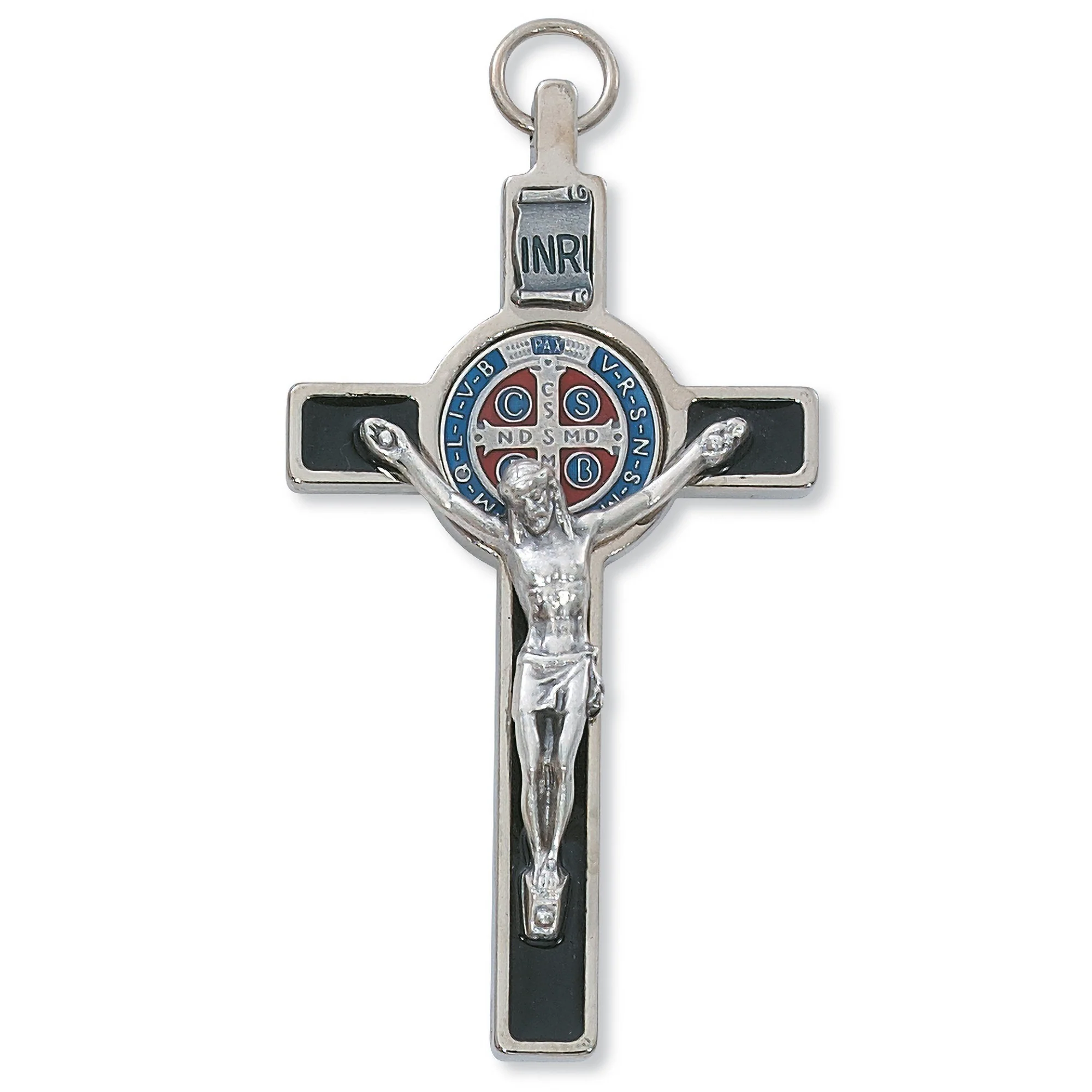 Silver St. Benedict Crucifix 3 Inch