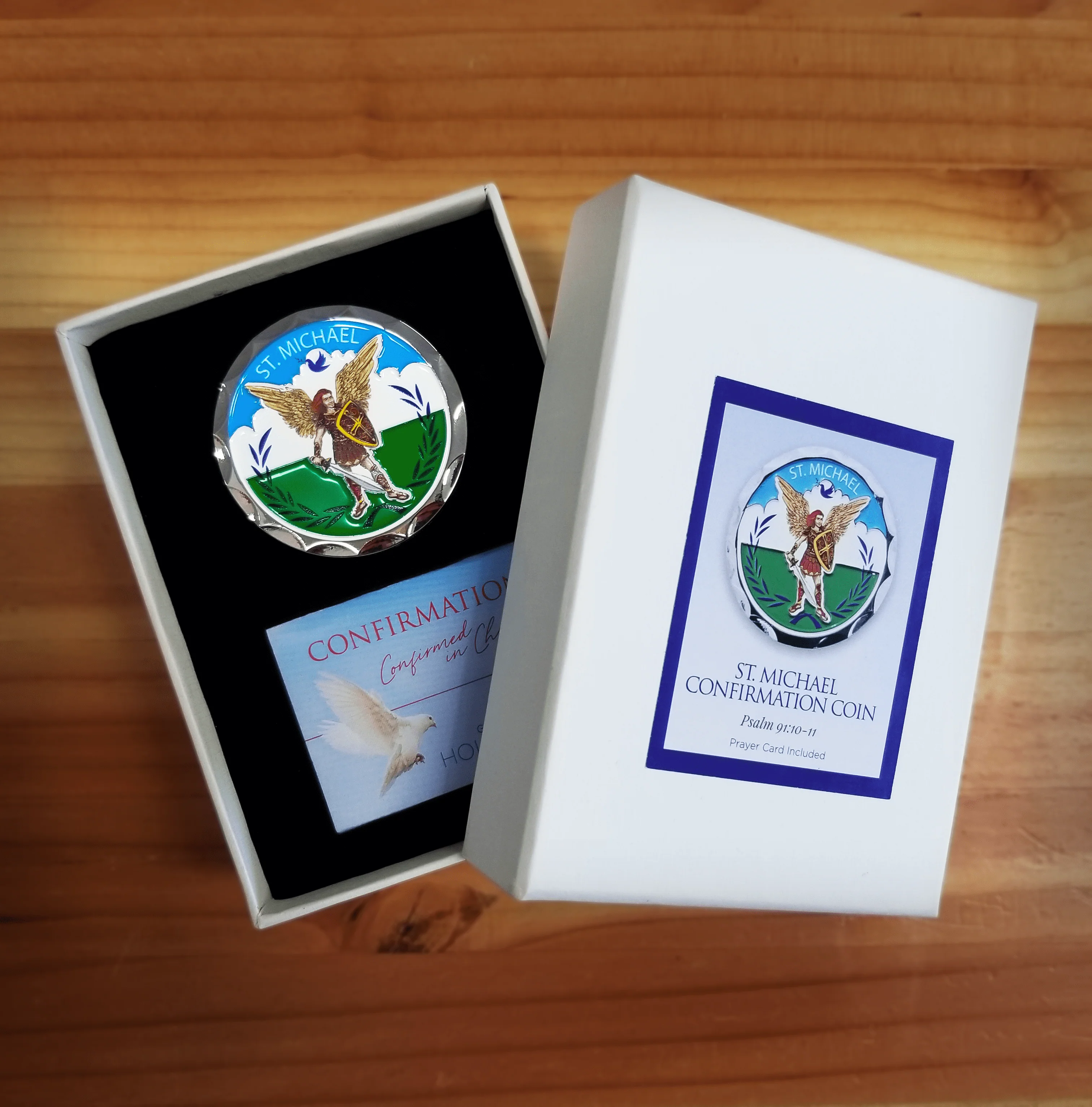 Silver St. Michael Confirmation Pocket Token - Image 2