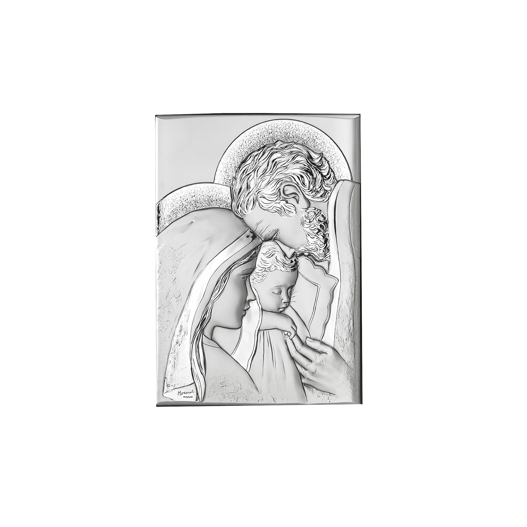 Silver Standing Holy Family Plaque - Image 2