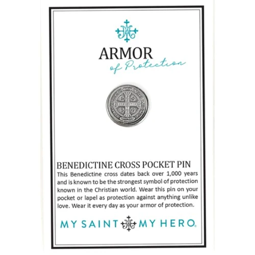Silver Tone St. Benedict Pin