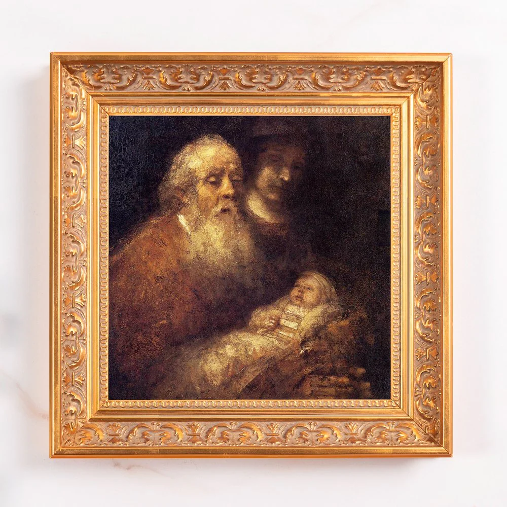Simeon's Song of Praise Framed Canvas - Sacred Mini Collection - Image 2
