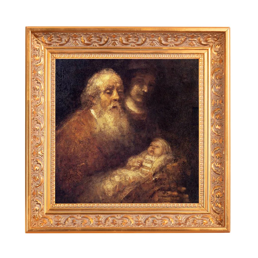 Simeon's Song of Praise Framed Canvas - Sacred Mini Collection - Image 3