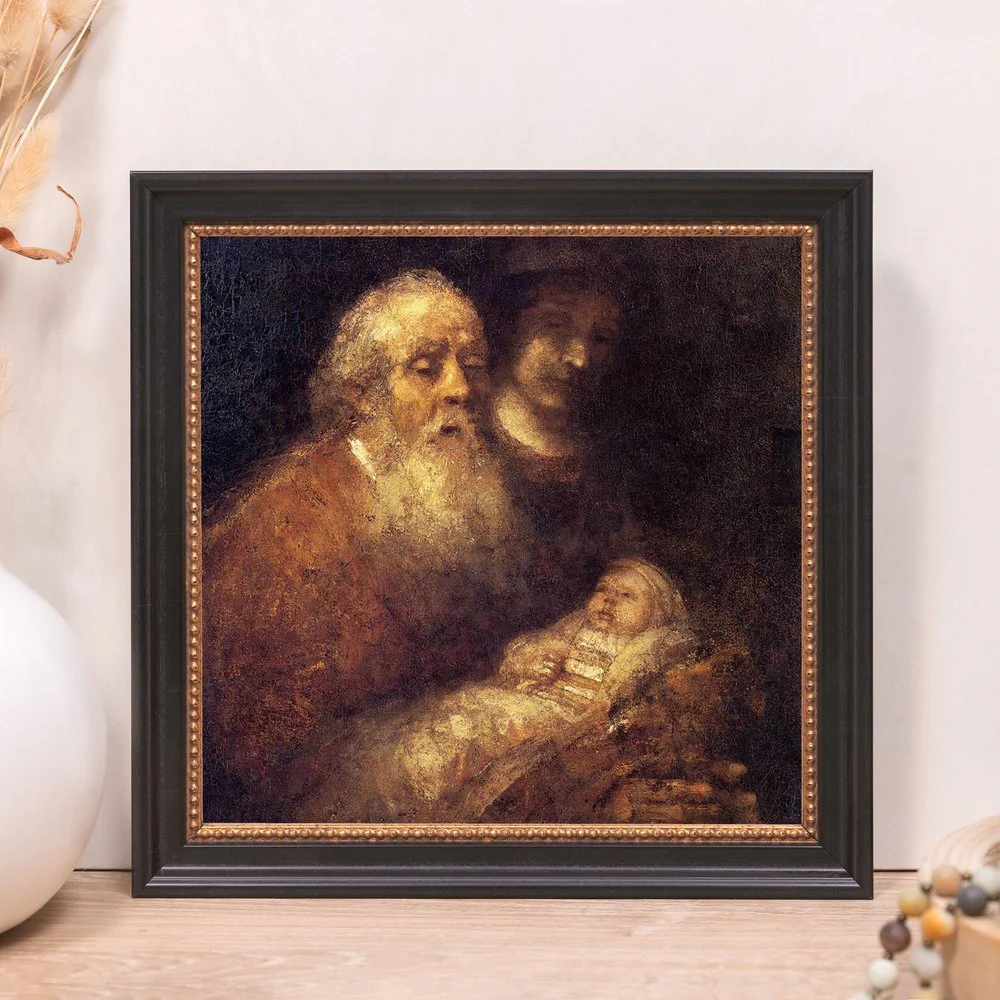 Simeon's Song of Praise Framed Canvas - Sacred Mini Collection - Image 5
