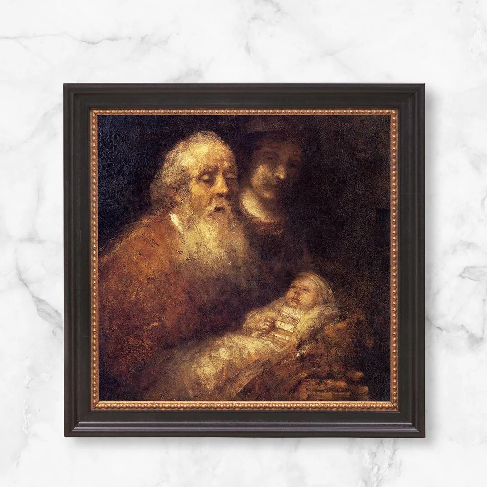 Simeon's Song of Praise Framed Canvas - Sacred Mini Collection - Image 6