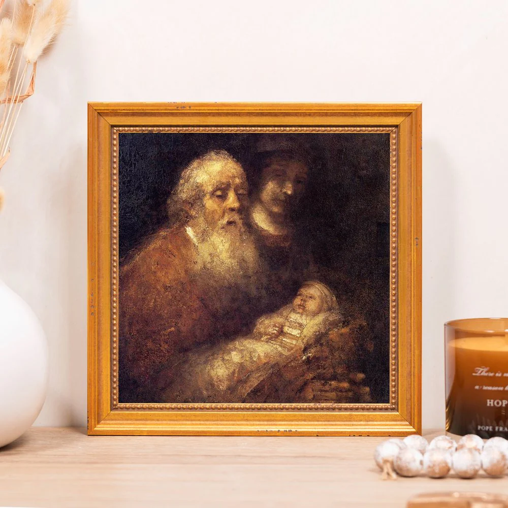 Simeon's Song of Praise Framed Canvas - Sacred Mini Collection - Image 8