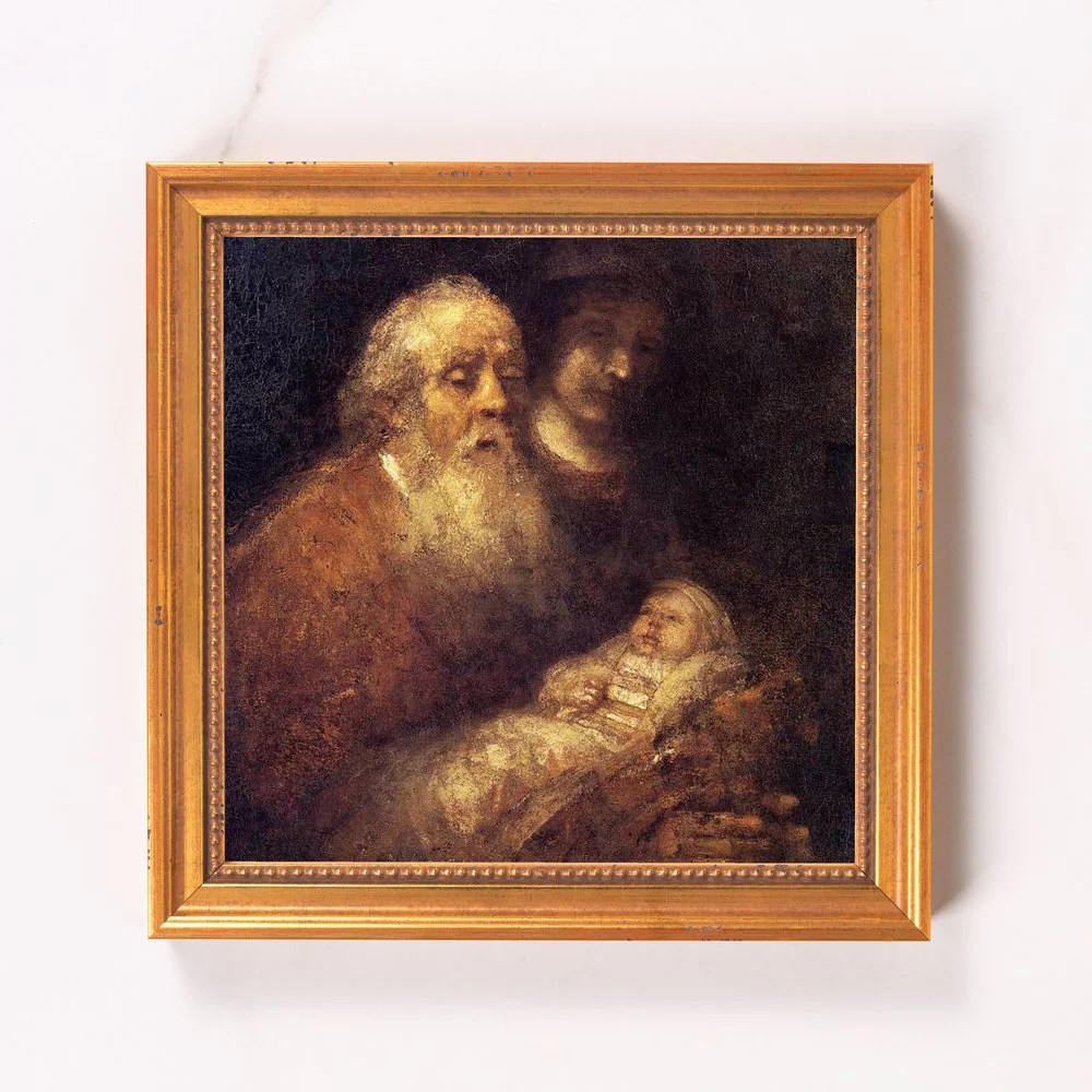 Simeon's Song of Praise Framed Canvas - Sacred Mini Collection - Image 9