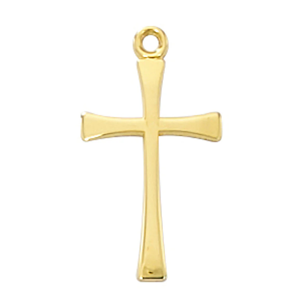 Simple Gold Cross Necklace - Image 2