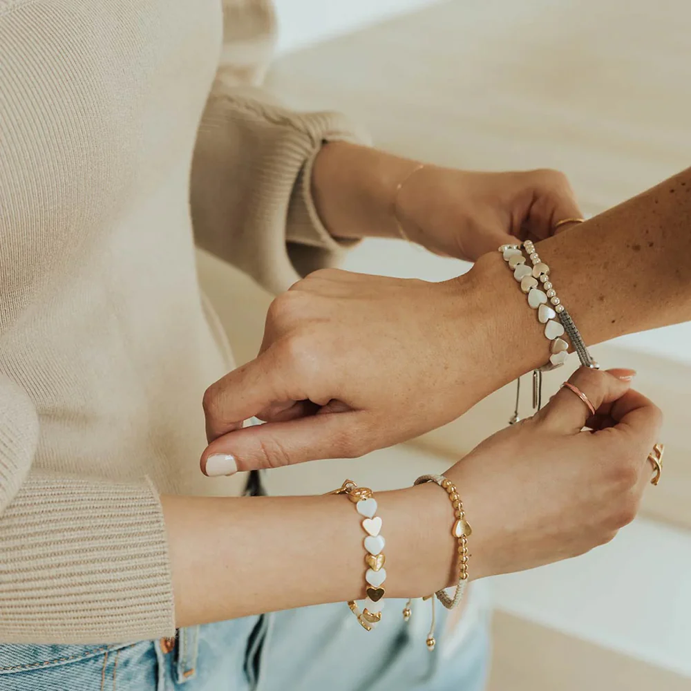 Sisters of the Heart Bracelet - Gold or Silver - Image 4