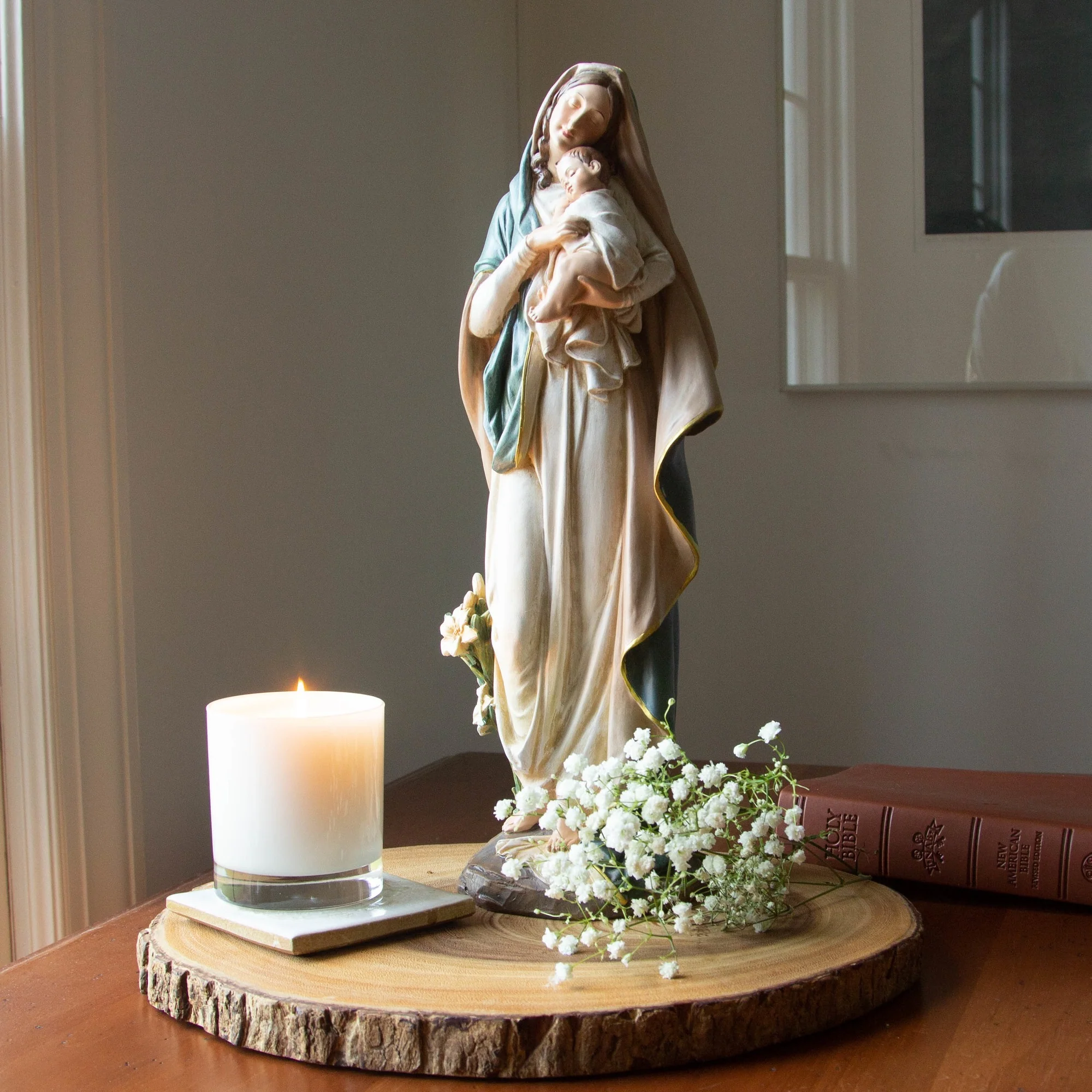 Sleeping Madonna and Child Statue - Image 2