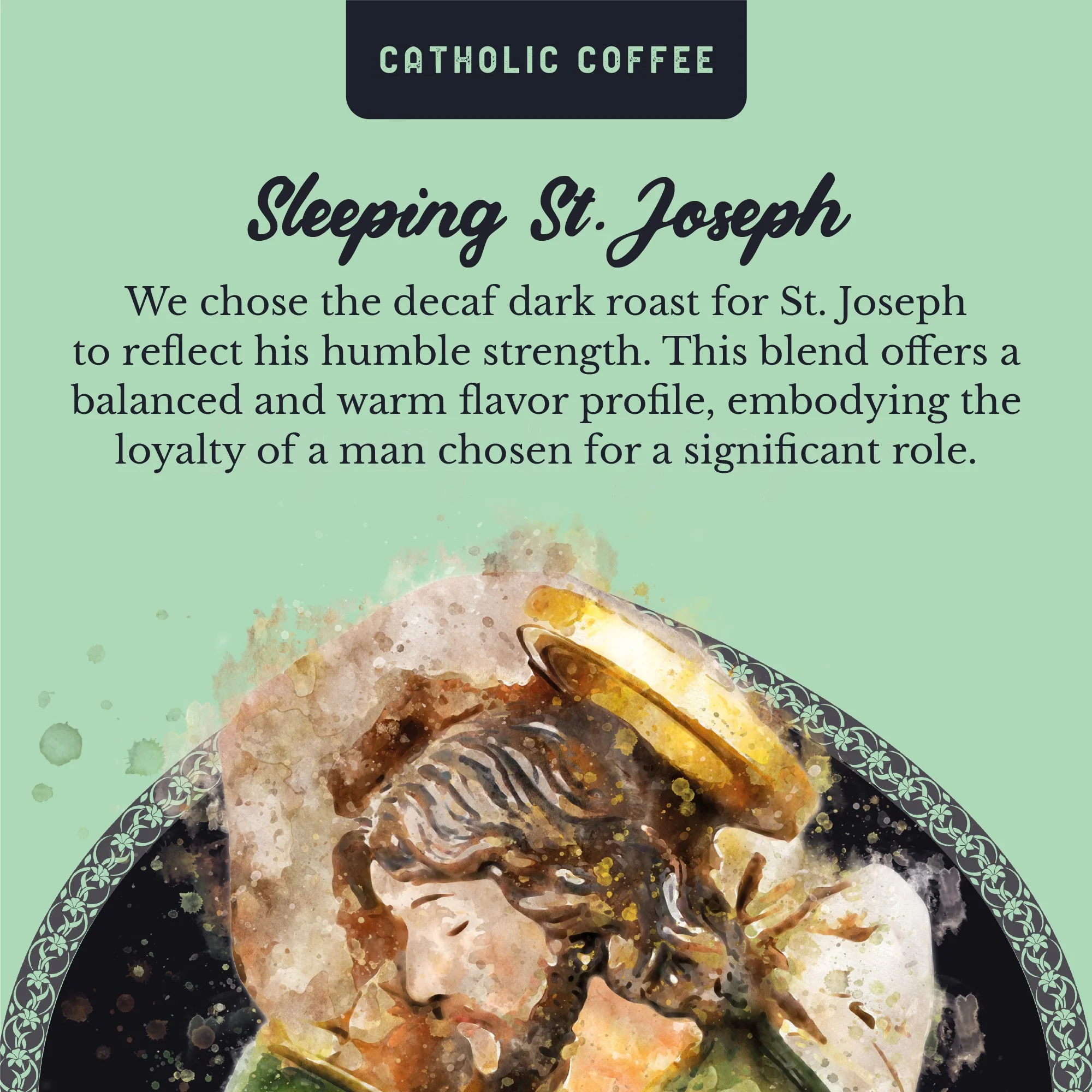 Sleeping St. Joseph Decaf Coffee - 12 oz. Bag - Image 4