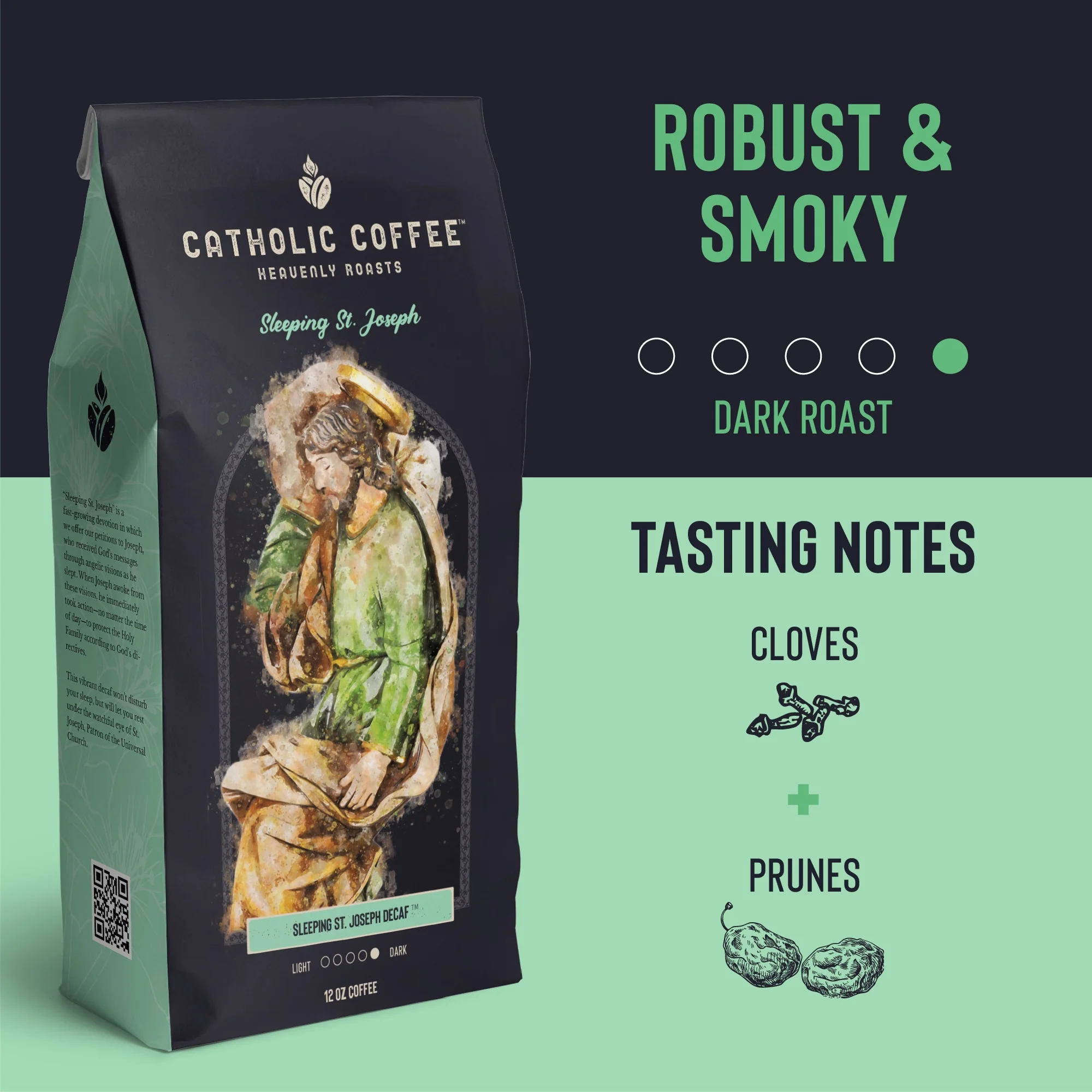 Sleeping St. Joseph Decaf Coffee - 12 oz. Bag - Image 5