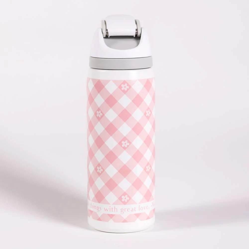 Small Things Gingham Love Water Bottle - Image 3