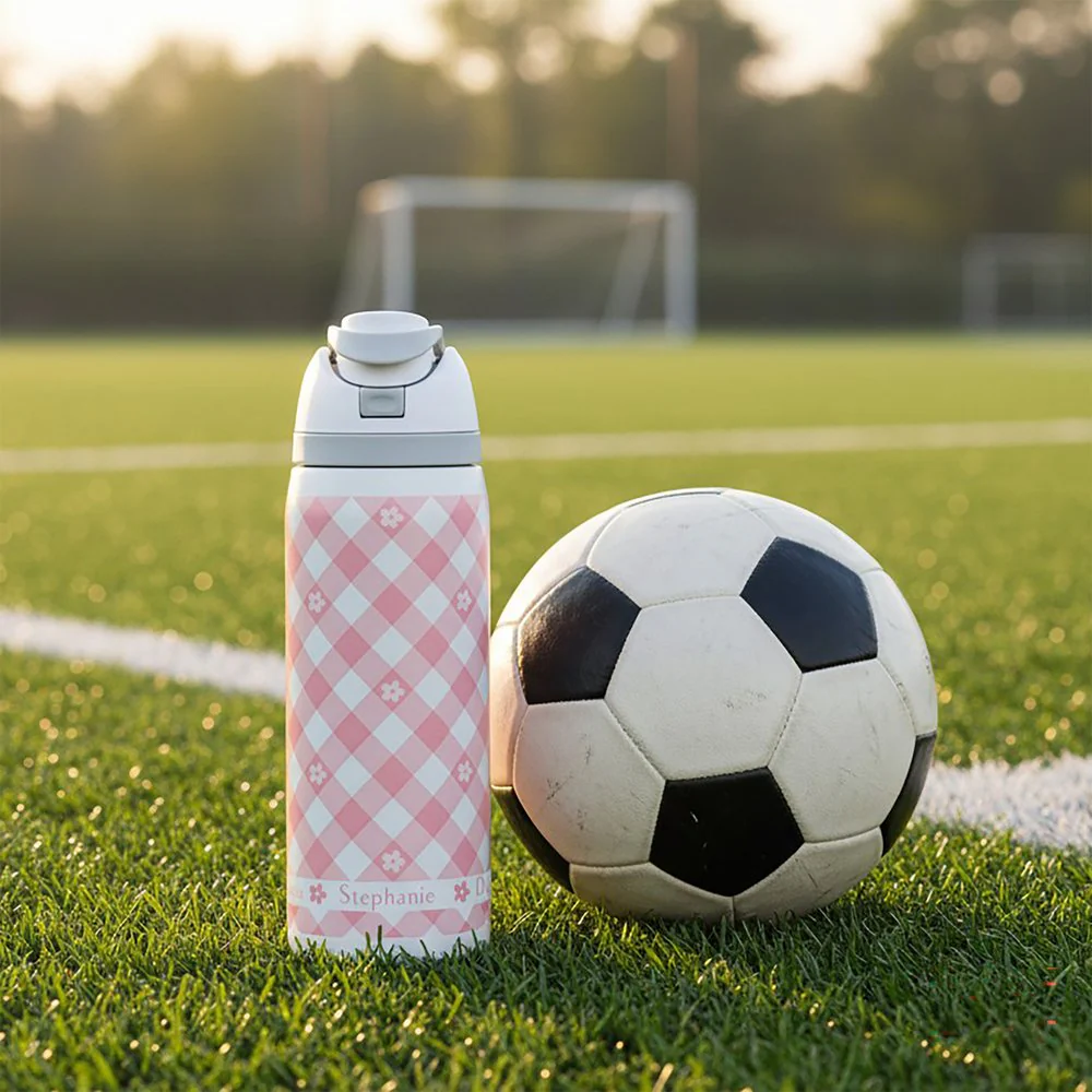Small Things Gingham Love Water Bottle - Image 5