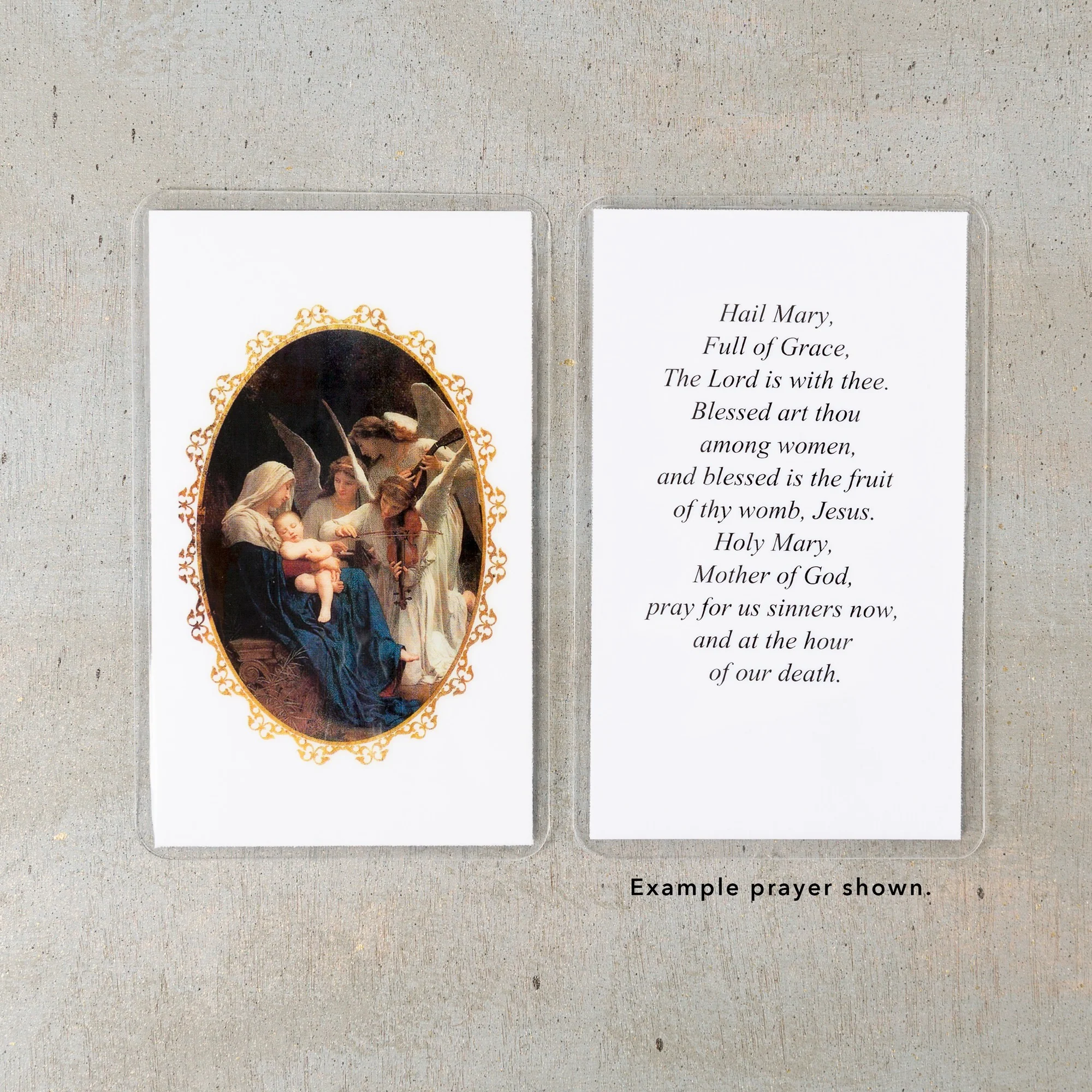 Laminated Song of Angels Personalized Prayer Cards