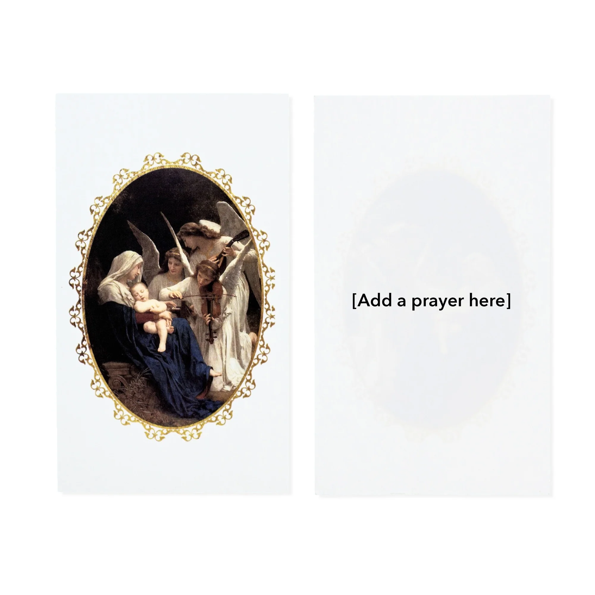 Laminated Song of Angels Personalized Prayer Cards - Image 2