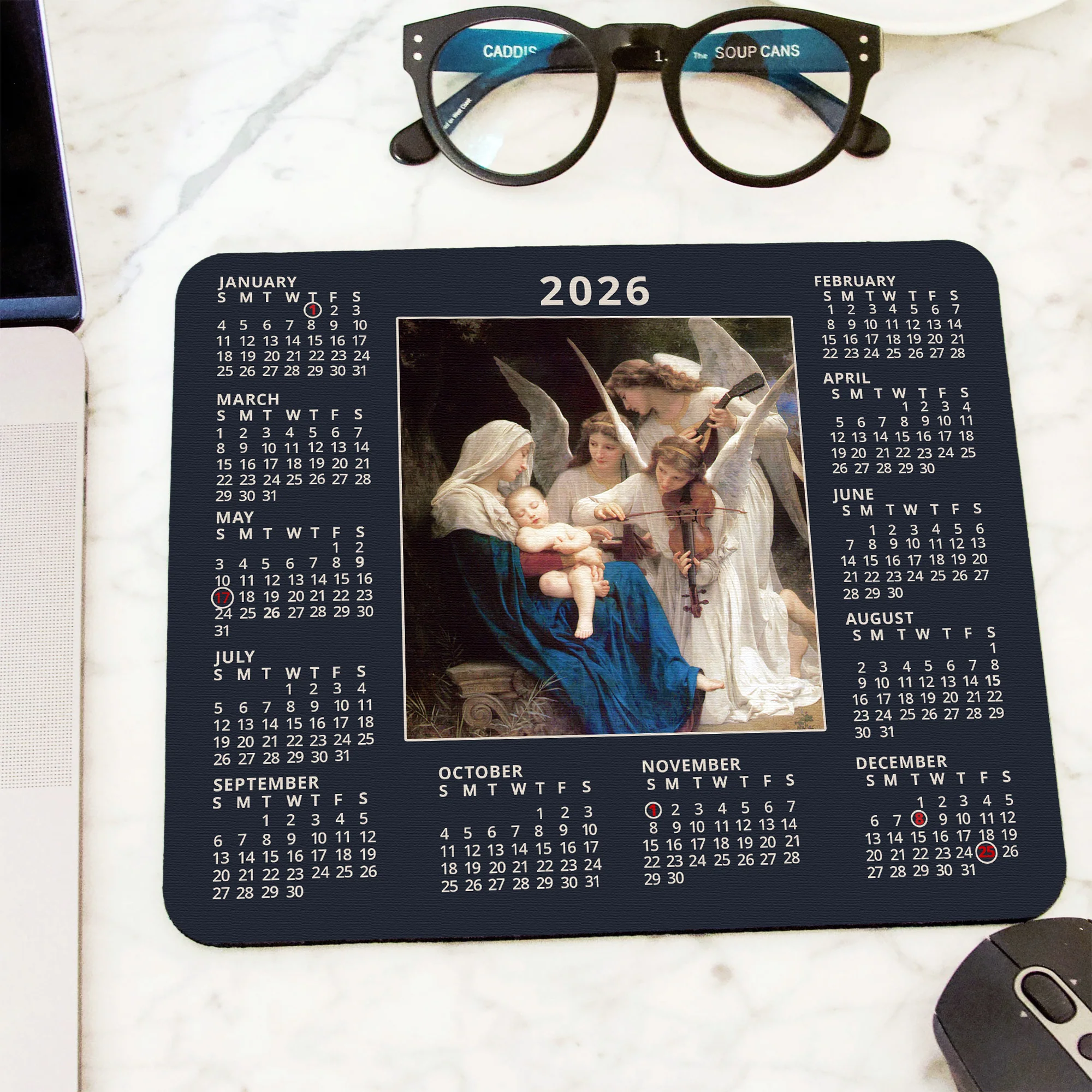Song of the Angels 2026 Calendar Mousepad