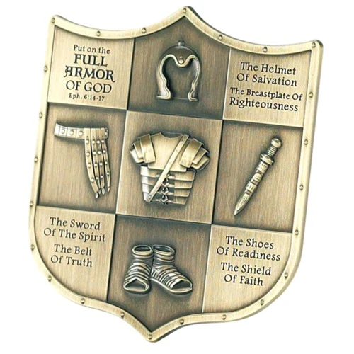 Spiritual Armor Brass Plaque