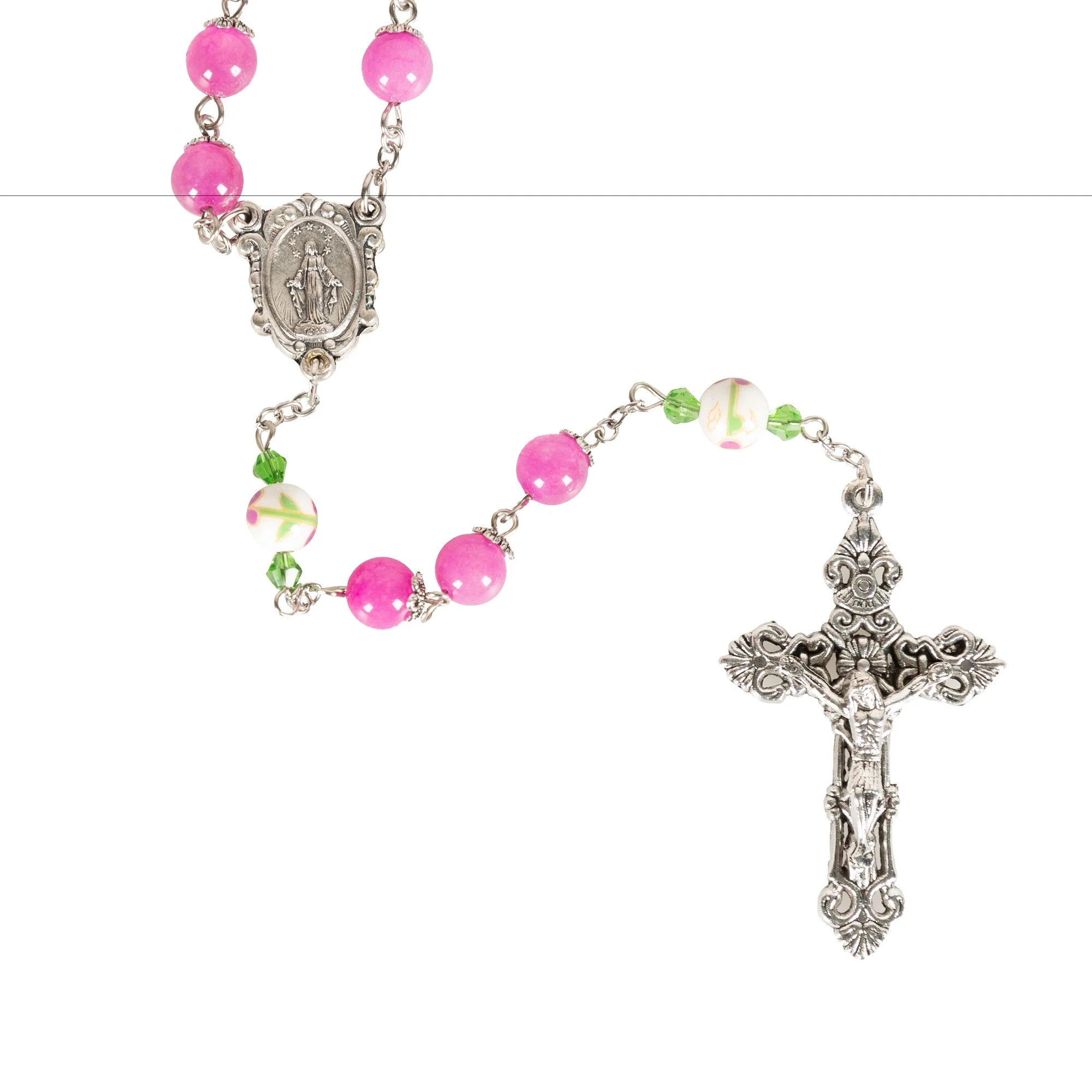 Spring Blooms Silver Rosary