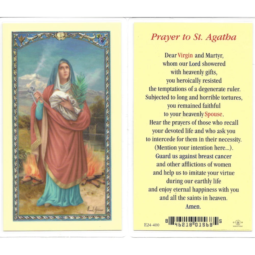 St. Agatha - Prayer Card