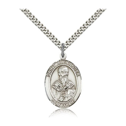 St. Alexander Sauli Pendant with Chain, Bliss, Sterling Silver