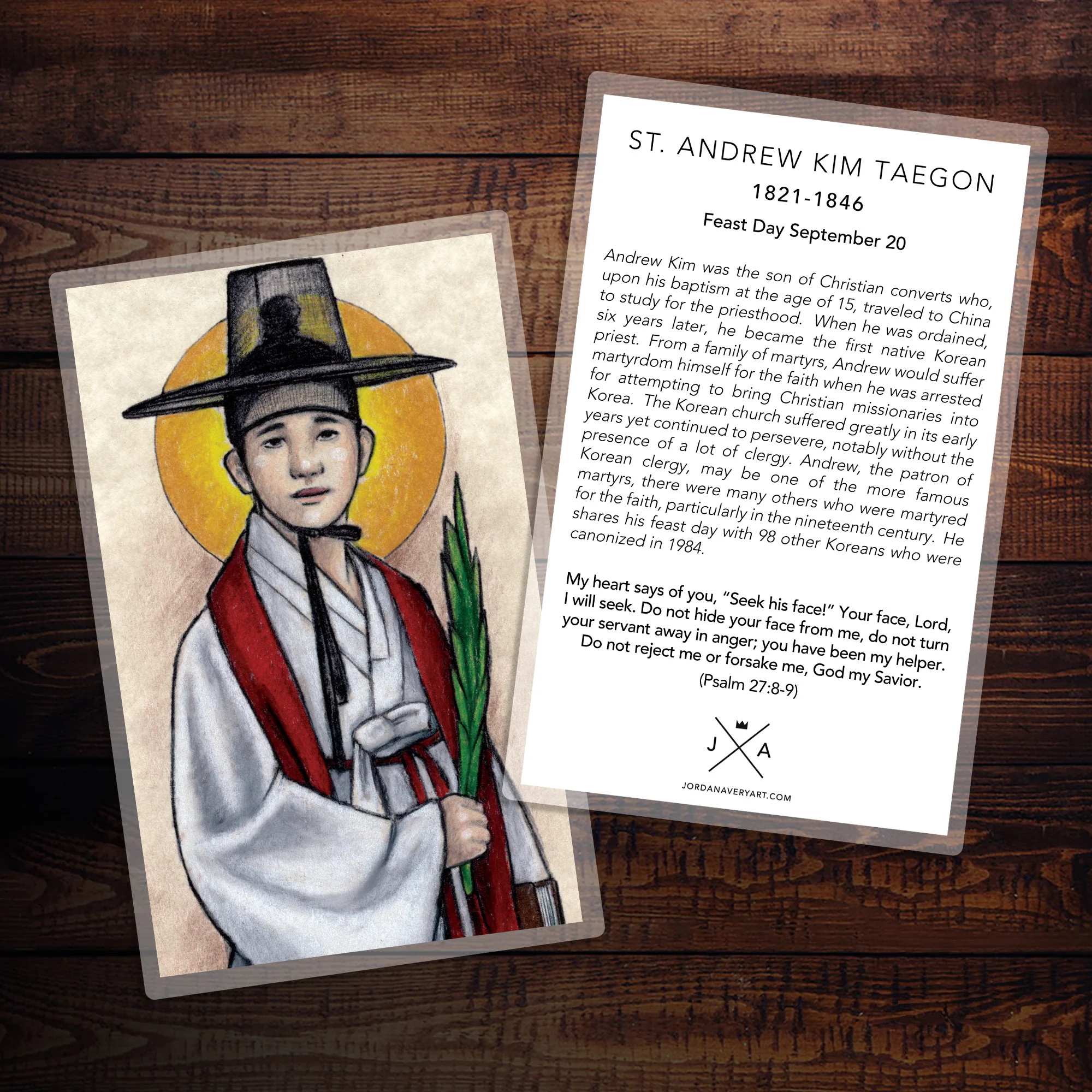 St. Andrew Kim Large Prayer Card - Image 3