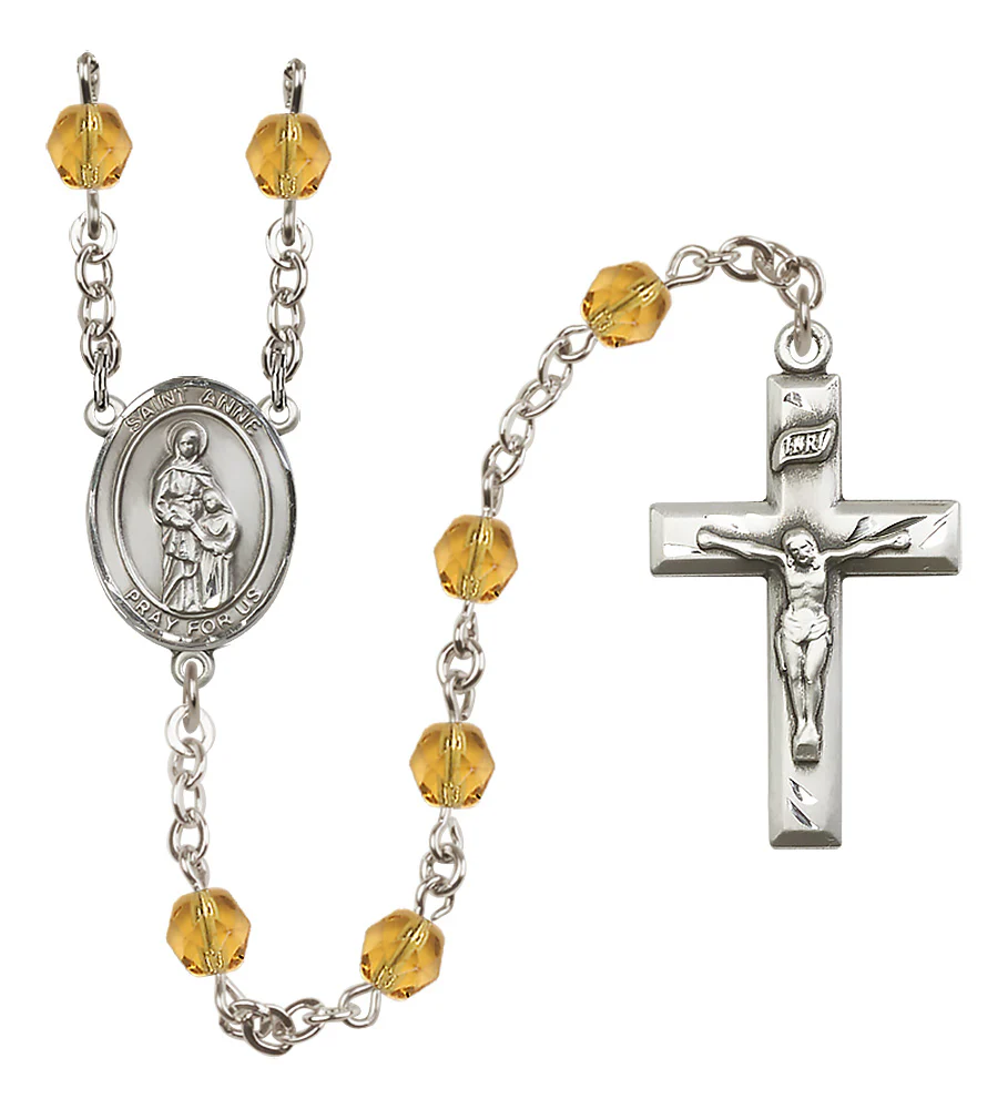St. Anne Crystal Birthstone Rosary - Multiple Birthstones - Image 3
