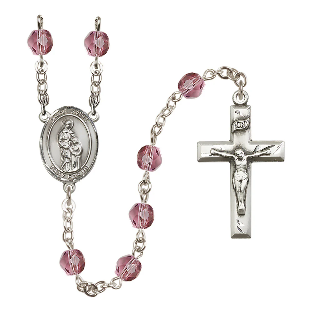 St. Anne Crystal Birthstone Rosary - Multiple Birthstones - Image 4