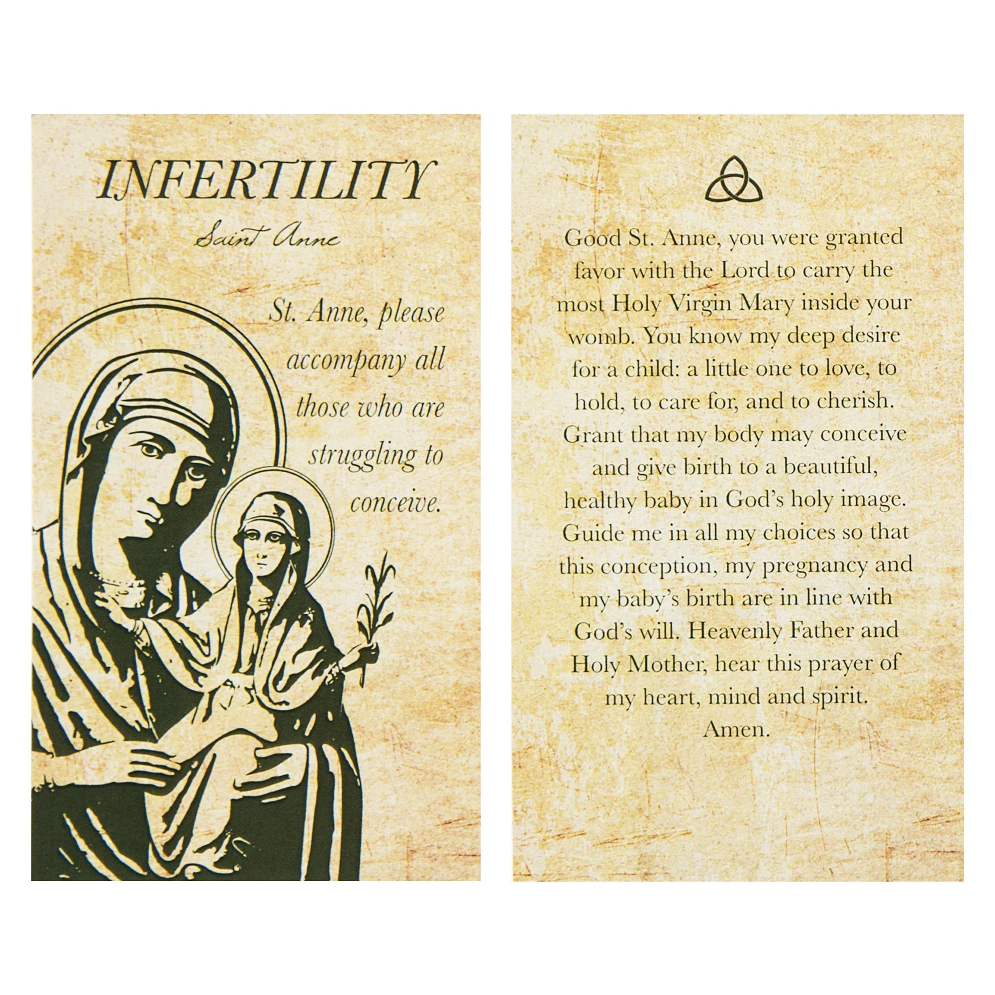 St. Anne - Infertility Prayer Card - Image 2