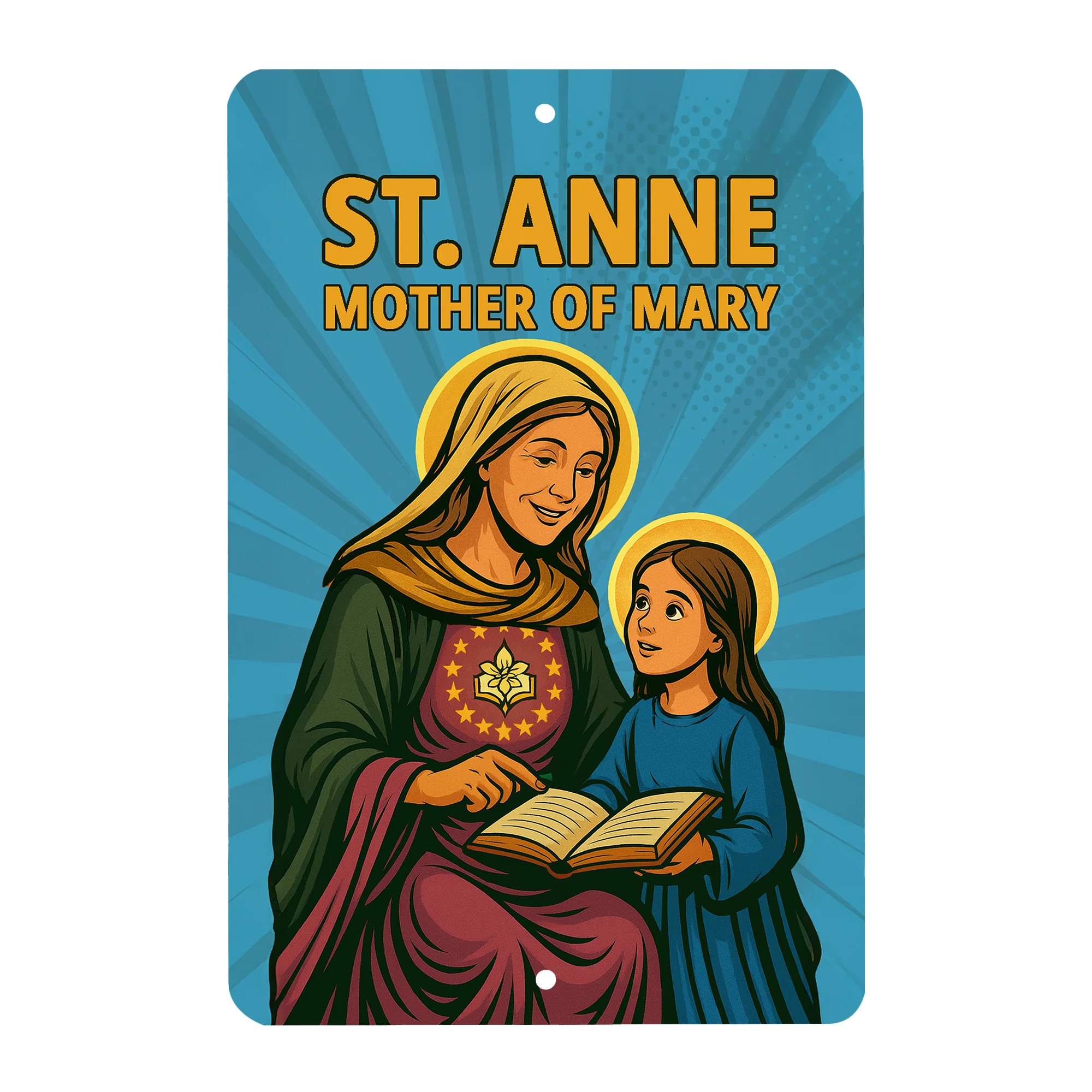 St. Anne Superhero Tin Sign - Image 2