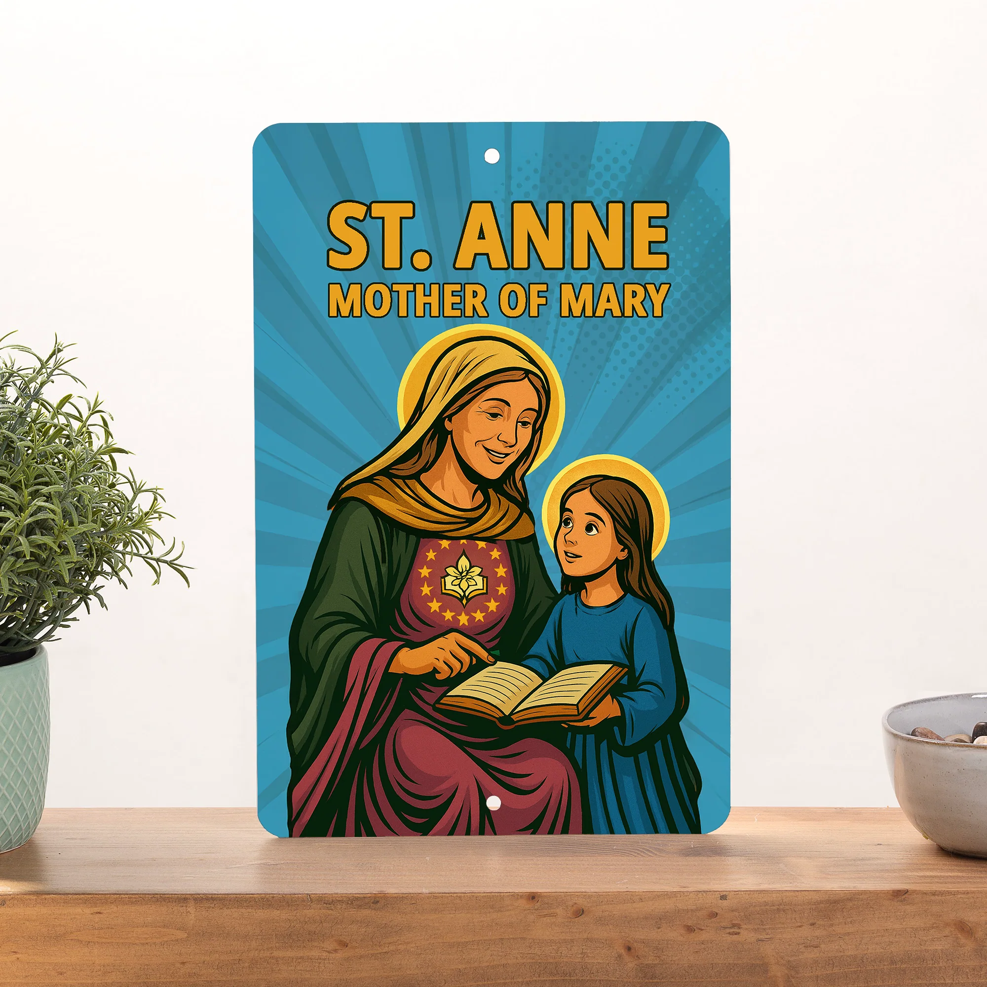 St. Anne Superhero Tin Sign - Image 3