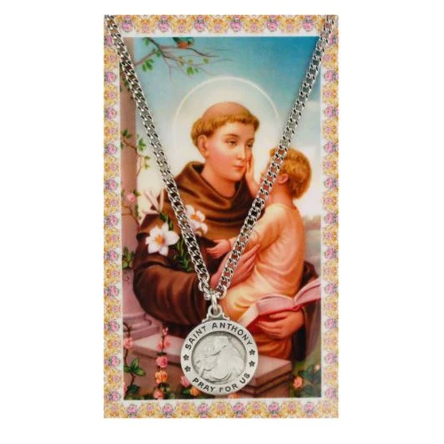 St. Anthony Patron Saint Prayer Card w/ Medal <!anthony medal>