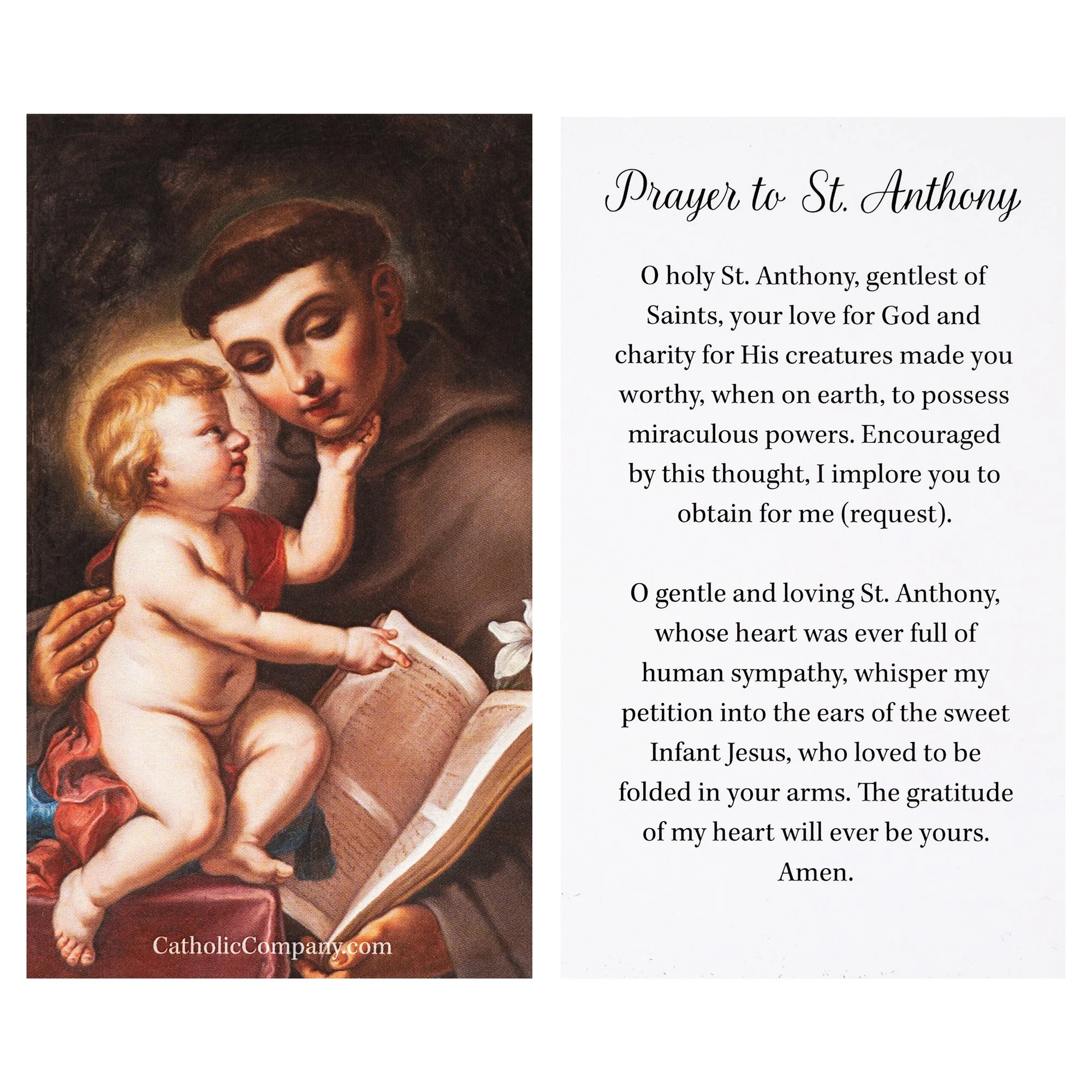 St. Anthony Prayer Card - Image 2