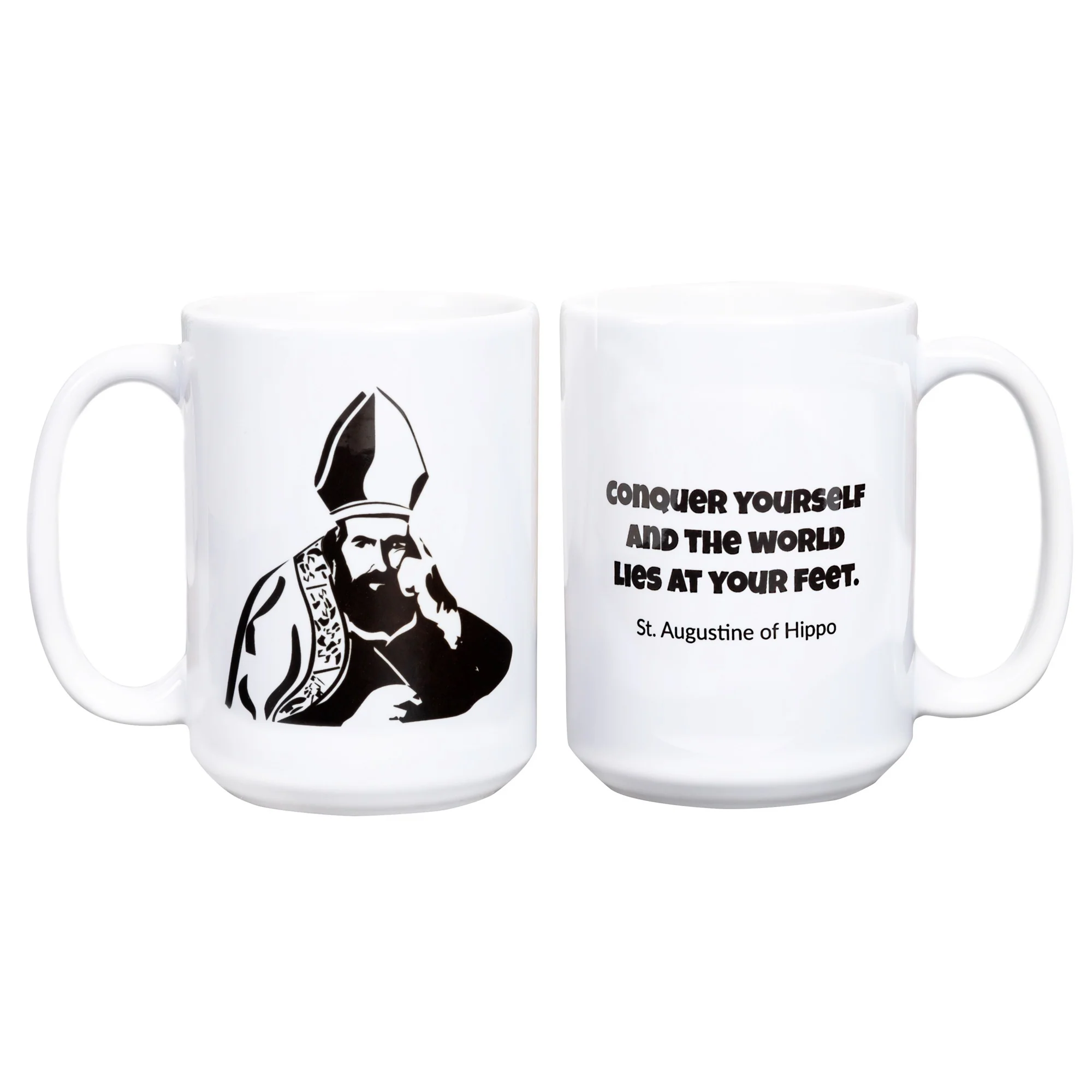 St. Augustine "Conquer Yourself" Mug - Image 3