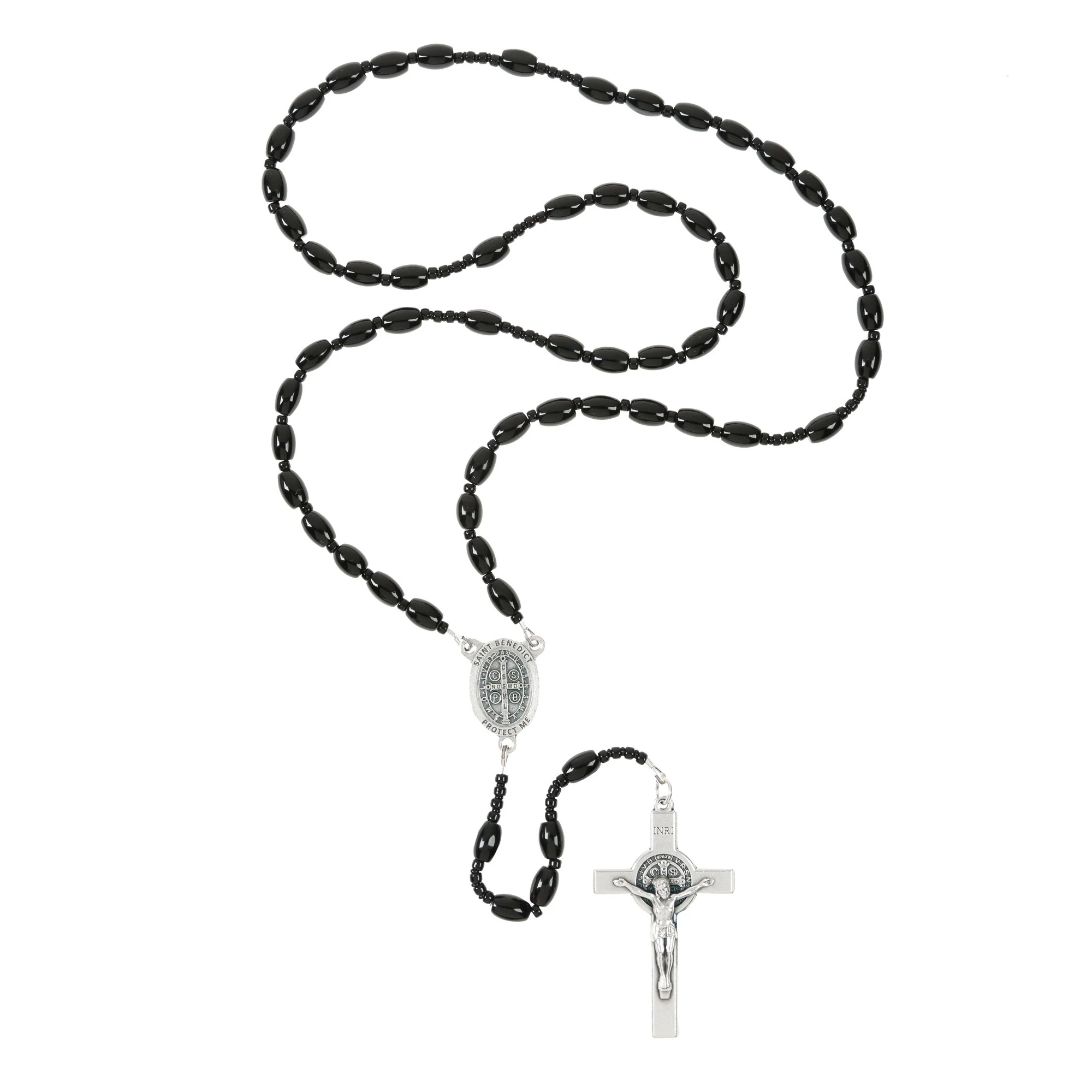 St. Benedict Black Onyx Rosary - Image 3