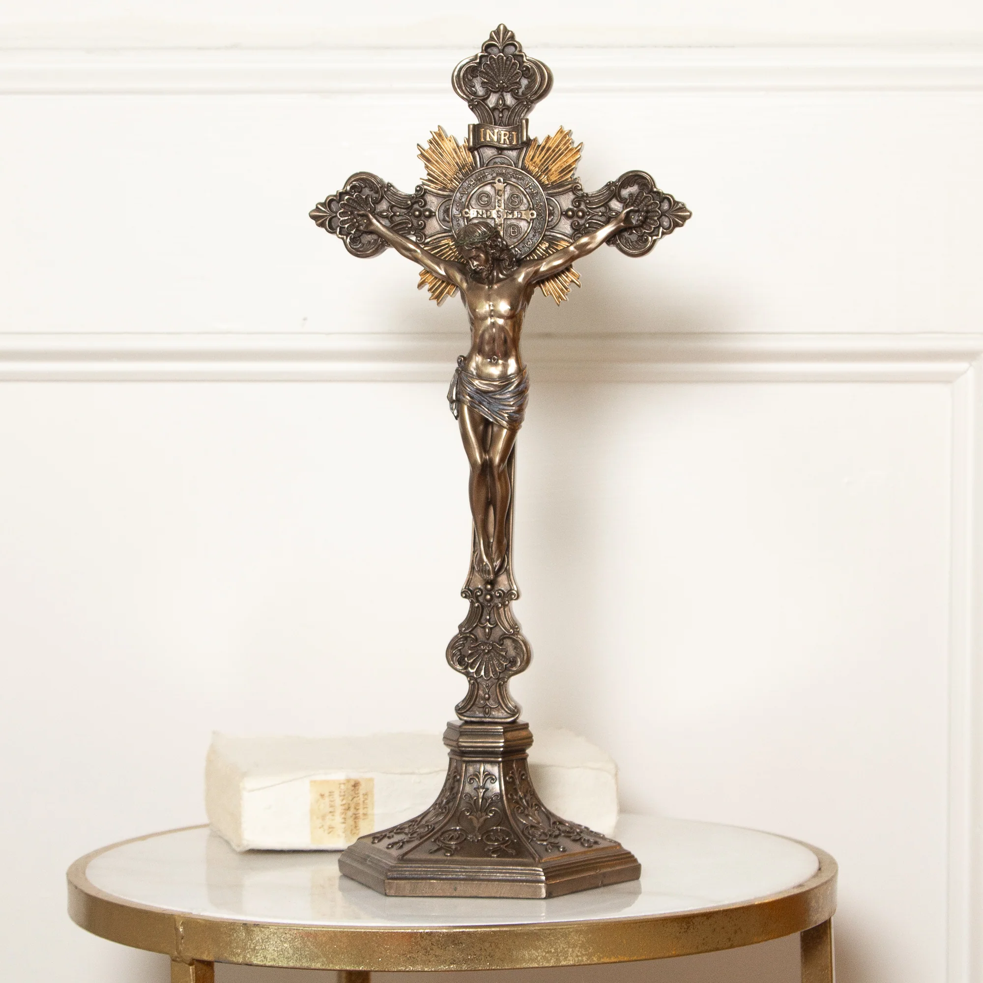 St. Benedict Crucifix, 17" Standing - Image 2