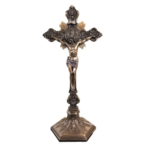 St. Benedict Crucifix, 17" Standing - Image 3