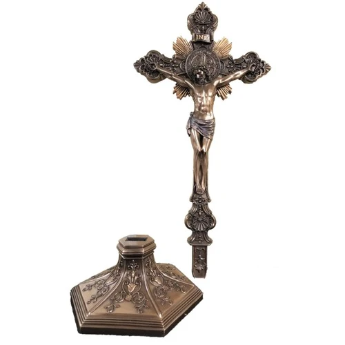 St. Benedict Crucifix, 17" Standing - Image 4
