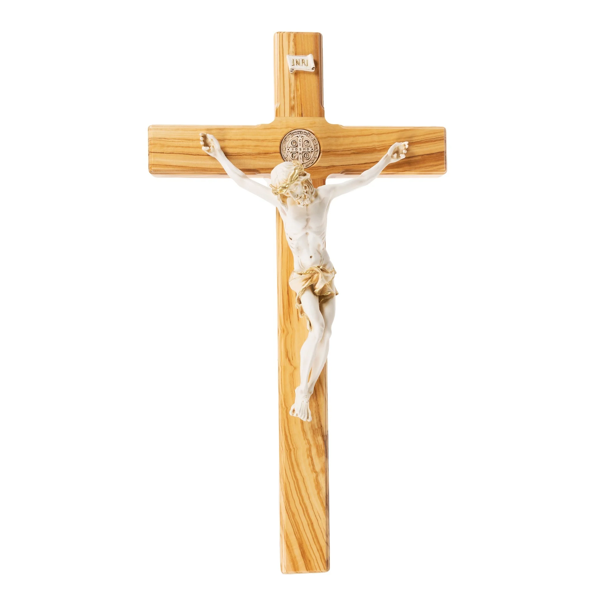 St. Benedict Crucifix with Italian Ivory Corpus - 25.5" - Image 2