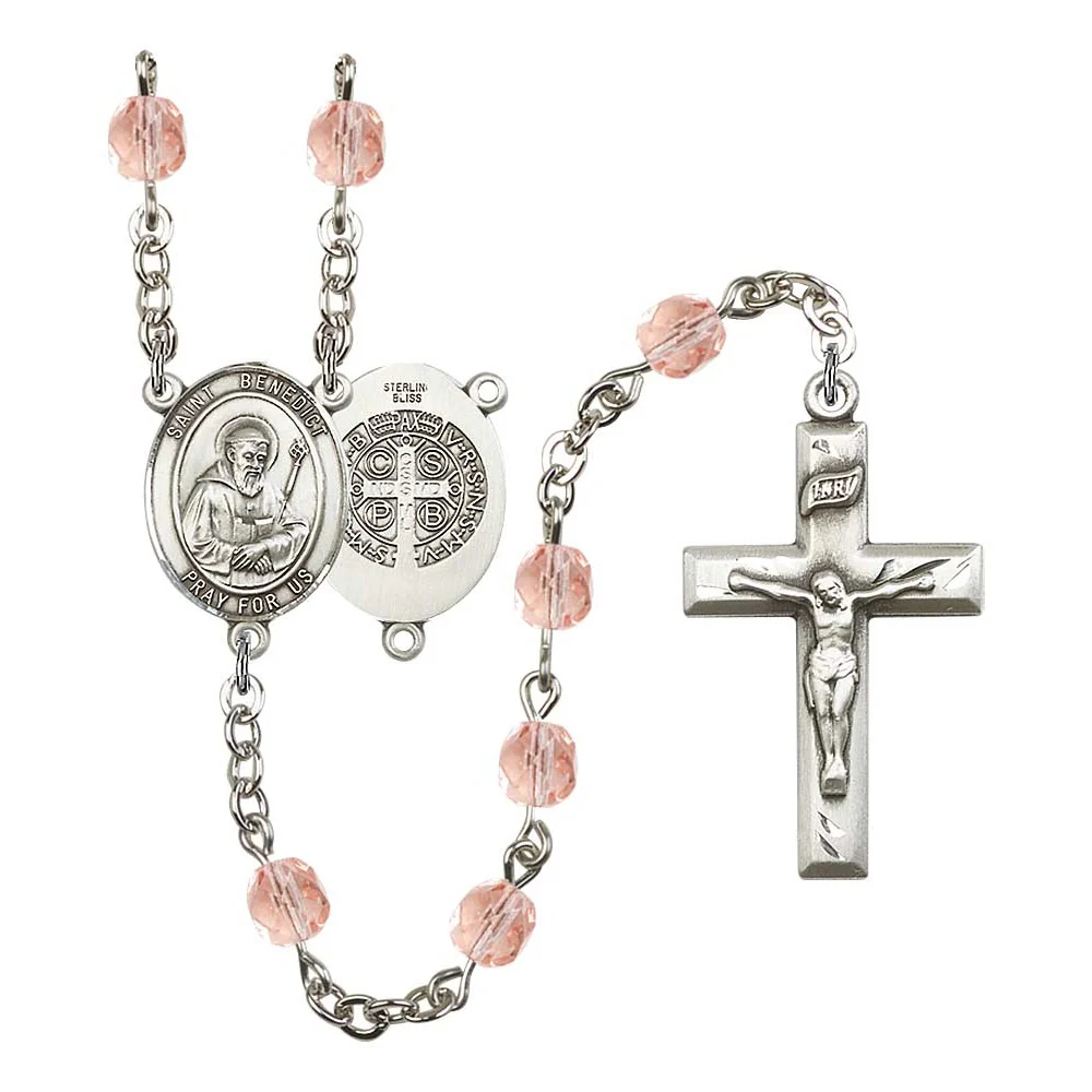St. Benedict Crystal Birthstone Rosary - Multiple Birthstones - Image 12