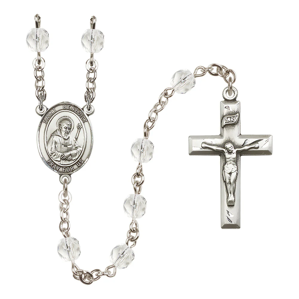 St. Benedict Crystal Birthstone Rosary - Multiple Birthstones - Image 4