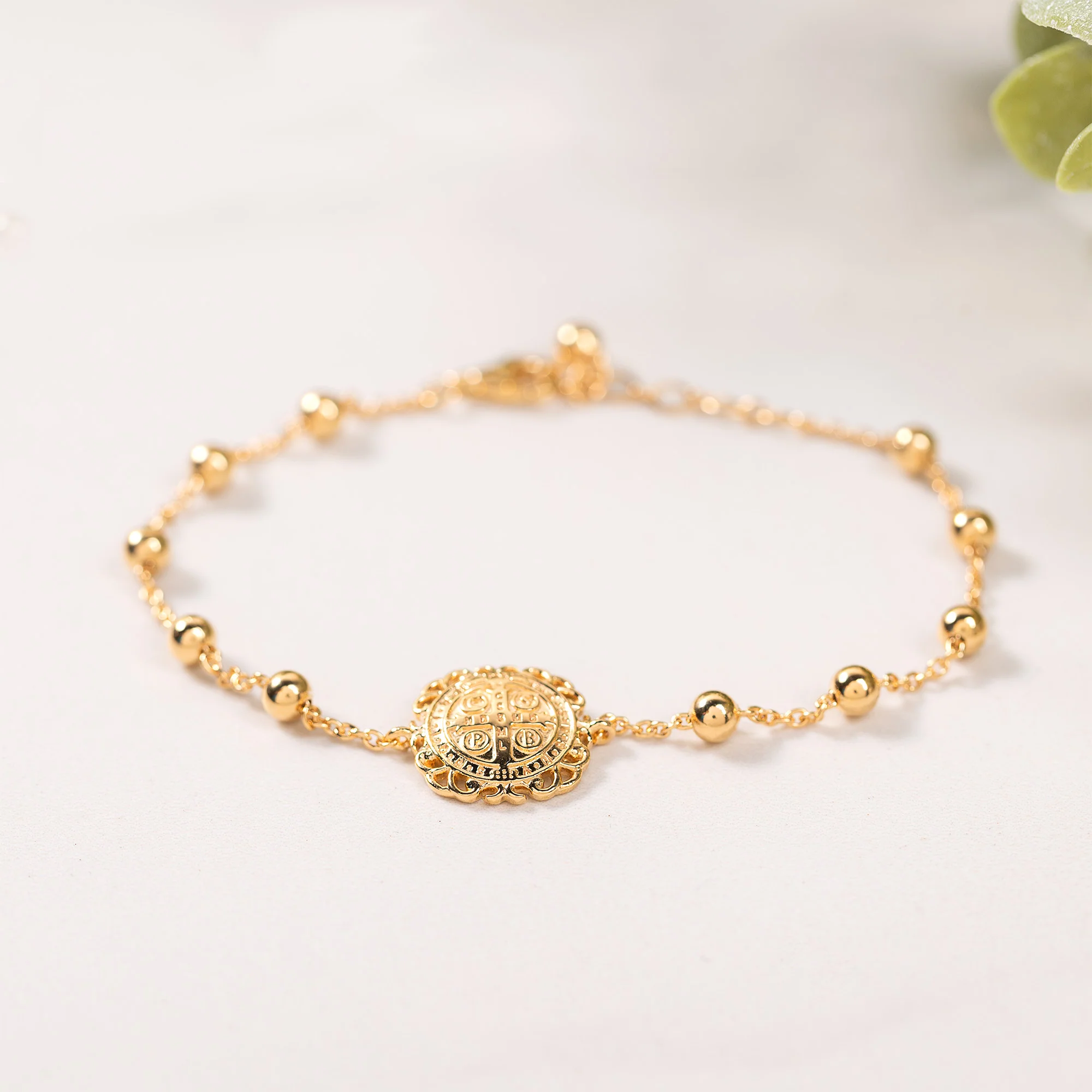 St. Benedict Filigree Rosary Bracelet - Image 3