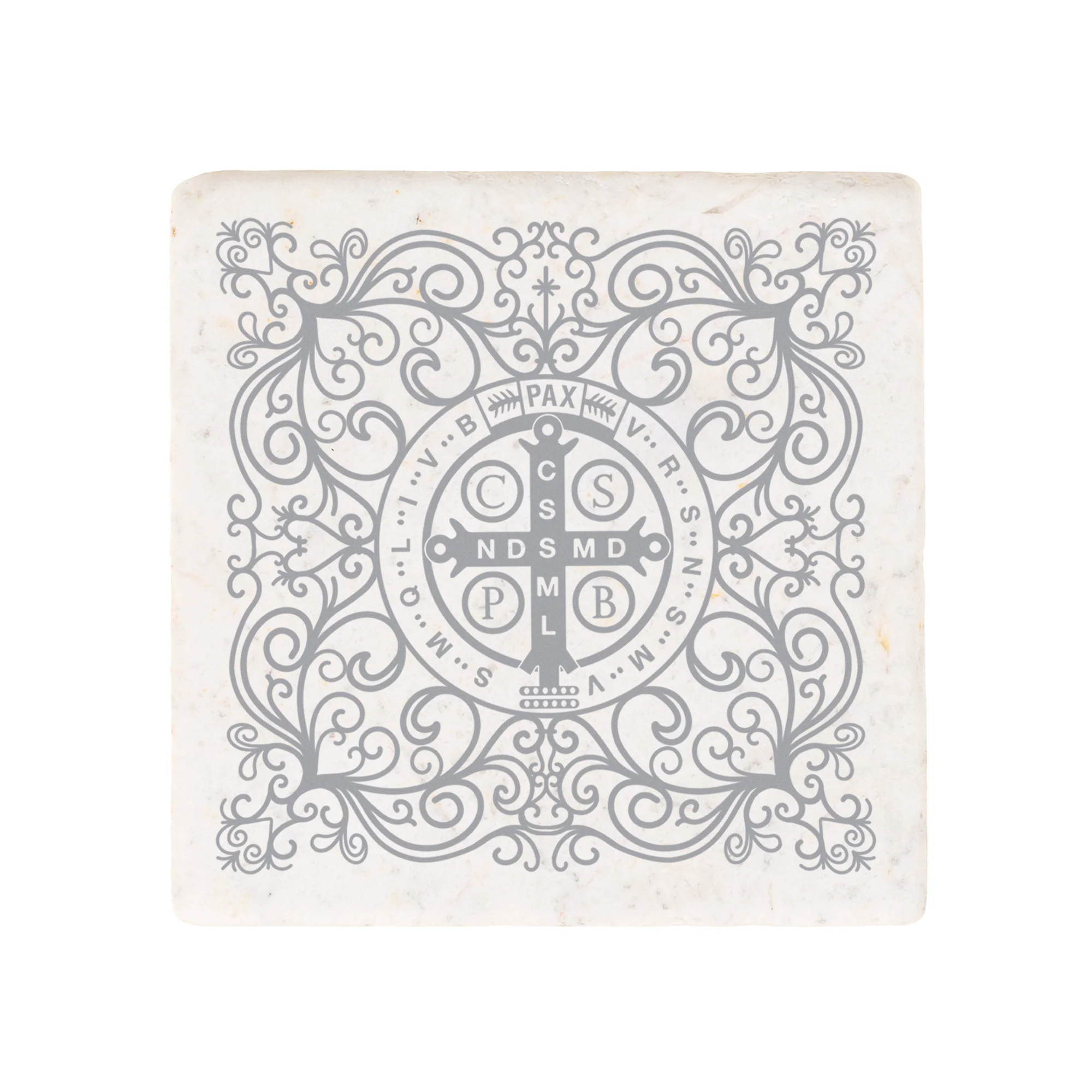 St. Benedict Filigree Stone Coaster - Image 6
